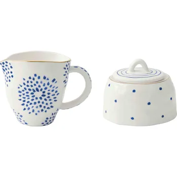 Cukřenka Easy Life, Itálie Easy Life - Porcelánová cukřenka a mléčenka Elegance v dárkové krabičce Barva: jako na obrázku