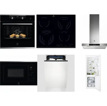 Set domácích spotřebičů ELECTROLUX KODEH70X + ELECTROLUX EHF6343FOK + ELECTROLUX LFT426X + ELECTROLUX LMS4253TMX + ELECTROLUX EEM23100L + ELECTROLUX ENT6TF18S