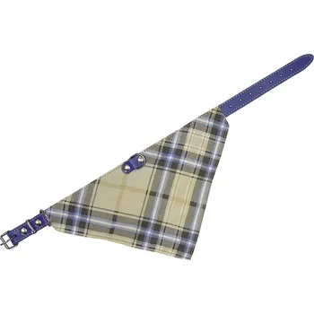 Obojek pro psa Nobby kožený obojek se šátkem 35cm modrá