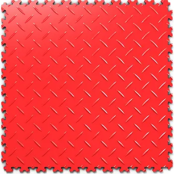 Umělý povrch PVC dlažba Mosolut Machine Industrial, 7mm, Diamant, Červená