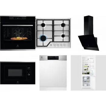 Set domácích spotřebičů ELECTROLUX KOBCS31X + ELECTROLUX KGS6426SX + ELECTROLUX LFV616K + ELECTROLUX LMS2203EMX + ELECTROLUX EEM48300IX + ELECTROLUX LNT3LF18S