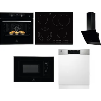 Set domácích spotřebičů ELECTROLUX KODEH70X + ELECTROLUX EHF6547FXK + ELECTROLUX LFV616K + ELECTROLUX LMS2203EMX + ELECTROLUX EEM48300IX