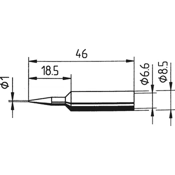 Pájecí hrot Ersa 0832BDLF pájecí hrot tužkový, ERSADUR Velikost hrotů 1 mm Obsah 1 ks
