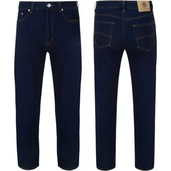 Oblečení a móda Pánské rifle KBS101-02 tmavě modré elastické stretch KAM ODE-P20088 - 178