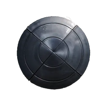 Gumová sklonová/klínová podložka H 5 mm (Klínová podložka pod terče | Ø 220 mm | H 5 mm | syntetická pryž 1/4 Δ | H 5 -1 mm pro vyrovnání sklonu)