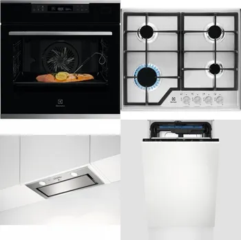 Set domácích spotřebičů ELECTROLUX KOBCS31X + ELECTROLUX KGS6426SX + ELECTROLUX LFG716X + ELECTROLUX EEM23100L