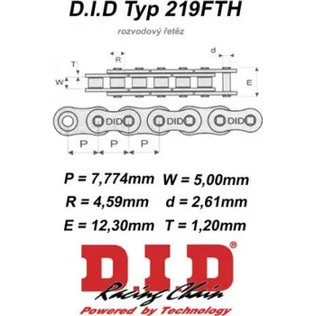 Řetězová sada pro motocykl D.I.D Rozvodový řetěz DID YAMAHA FZ 750 Genesis rok 87-93