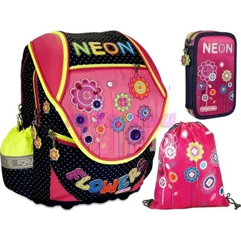 Školní batoh Batoh ergonomický NEON 3dílný set - akce