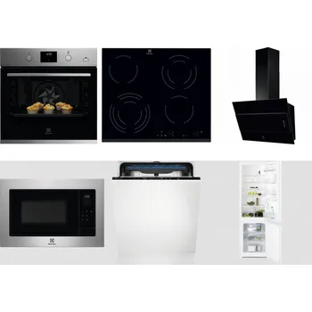 Set domácích spotřebičů ELECTROLUX KODGH70TX + ELECTROLUX EHF6343FOK + ELECTROLUX LFV316K + ELECTROLUX EMS4253TEX + ELECTROLUX EES48200L + ELECTROLUX LNT3LF18S