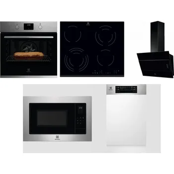 Set domácích spotřebičů ELECTROLUX KOFGH70TX + ELECTROLUX EHF6343FOK + ELECTROLUX LFV316K + ELECTROLUX EMS4253TEX + ELECTROLUX EEM43300IX