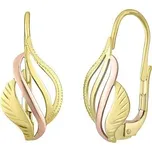 Zlaté náušnice ADELE v kombinaci žlutého a červeného zlata SILVEGOBG31550