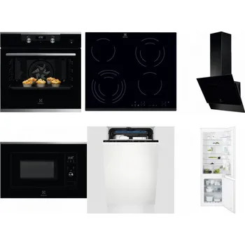 Set domácích spotřebičů ELECTROLUX KODEH70X + ELECTROLUX EHF6343FOK + ELECTROLUX LFV616K + ELECTROLUX LMS2203EMX + ELECTROLUX EEM23100L + ELECTROLUX ENT6TF18S