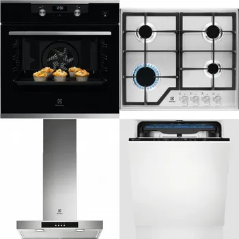 Set domácích spotřebičů ELECTROLUX KODEH70X + ELECTROLUX KGS6426SX + ELECTROLUX LFT426X + ELECTROLUX EES48200L