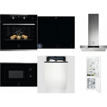 Set domácích spotřebičů ELECTROLUX KODEH70X + ELECTROLUX LIR60433B + ELECTROLUX LFT426X + ELECTROLUX LMS2203EMX + ELECTROLUX EEM23100L + ELECTROLUX ENT6TF18S