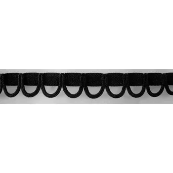 Elastický galonový prýmek - černá - šíře 1 cm