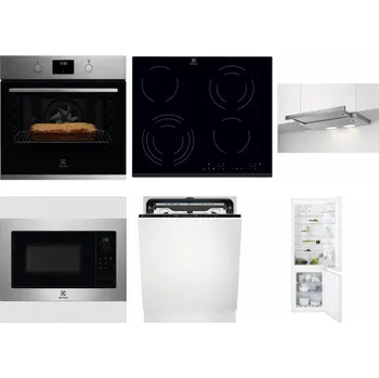 Set domácích spotřebičů ELECTROLUX KOFGH70TX + ELECTROLUX EHF6343FOK + ELECTROLUX LFP326S + ELECTROLUX EMS4253TEX + ELECTROLUX EEM69410L + ELECTROLUX ENT6TF18S