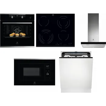 Set domácích spotřebičů ELECTROLUX KODEH70X + ELECTROLUX EHF6343FOK + ELECTROLUX LFT766X + ELECTROLUX LMS2203EMX + ELECTROLUX EEM69410L