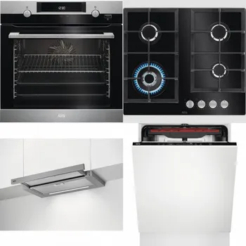 Set domácích spotřebičů AEG Mastery SteamBake BCK455350M + AEG Mastery SpeedBurner HKB64420NB + AEG DPE5660M + AEG Mastery MaxiFlex FSB53927Z
