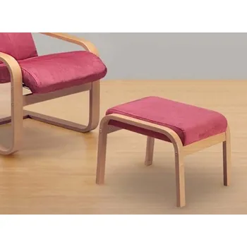 Taburet Dřevěný lamelový taburet a podnožka BOLS český výrobek