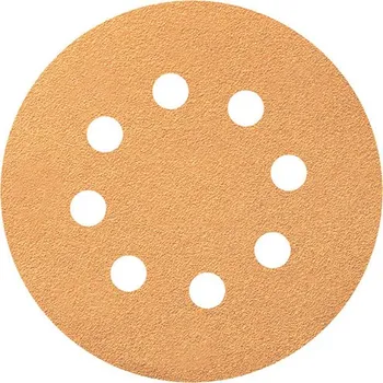 Brusný papír Smirdex 820 Žlutá řáda 125 mm 1 ks P500 děrování 8