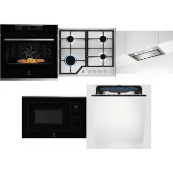 Set domácích spotřebičů ELECTROLUX KOBCS31X + ELECTROLUX KGS6426SX + ELECTROLUX LFG716X + ELECTROLUX LMS4253TMX + ELECTROLUX EES48200L