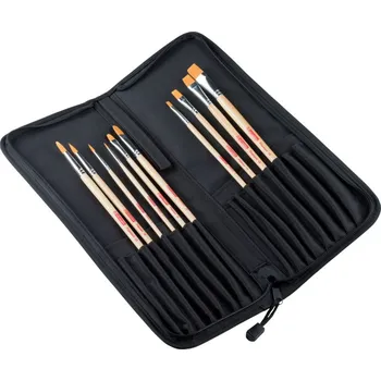 Umělecký štětec Sada 10 ks štětců (akryl/olej) v pouzdře
