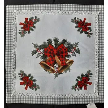 Povlak na dekorativní polštářek Povlak na polštářek vánoční Zvonky * krajka