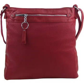 Kabelka TESSRA Velká červená crossbody dámská kabelka D5580