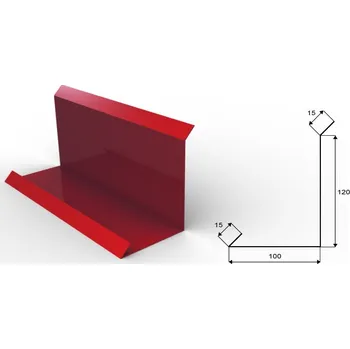 Blachdom Lemování ke komínu boční Omak PE lesk Barva krytiny: Bílá RAL 9010