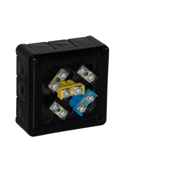 Elektroinstalační krabice Povrchová krabice se svorkami 12 vstupů VIPLAST VP-41 BLACK IP55 98x98x42mm 041-55
