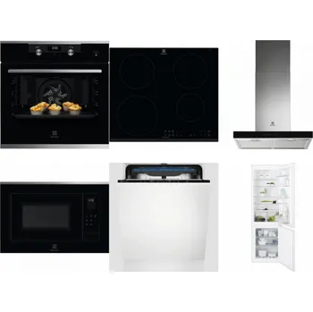 Set domácích spotřebičů ELECTROLUX KODEH70X + ELECTROLUX LIR60430 + ELECTROLUX LFT766X + ELECTROLUX LMS4253TMX + ELECTROLUX EES48200L + ELECTROLUX ENT6TF18S