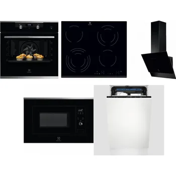 Set domácích spotřebičů ELECTROLUX KODEH70X + ELECTROLUX EHF6343FOK + ELECTROLUX LFV616K + ELECTROLUX LMS2203EMX + ELECTROLUX EEM23100L