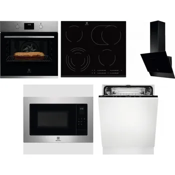 Set domácích spotřebičů ELECTROLUX KOFGH70TX + ELECTROLUX EHF6547FXK + ELECTROLUX LFV616K + ELECTROLUX EMS4253TEX + ELECTROLUX EEA27200L