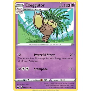 Sběratelská karetní hra Exeggutor 058/159 - Crown Zenith Typ karty: Non-Holo
