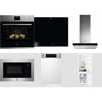 Set domácích spotřebičů ELECTROLUX KODGH70TX + ELECTROLUX LIR60433B + ELECTROLUX LFT766X + ELECTROLUX EMS4253TEX + ELECTROLUX EEM43300IX + ELECTROLUX LNT3LF18S