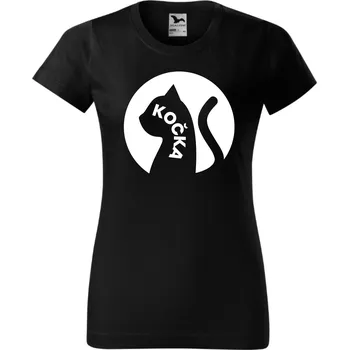 Dámské tričko Dámské tričko - Prostě kočka Barva: Černá, Velikost: 3XL