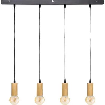 Atmosphera Závěsné svítidlo AYS, dřevěný rám, 80 cm