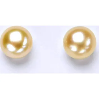 Náušnice Stříbrné náušnice přírodní perla lososová - NŠ1183v (Stříbrné náušnice s přírodní perlou 7,5 mm)