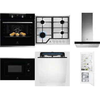 Set domácích spotřebičů ELECTROLUX KODEH70X + ELECTROLUX KGS6426SX + ELECTROLUX LFT766X + ELECTROLUX LMS2203EMX + ELECTROLUX EES48200L + ELECTROLUX ENT6TF18S