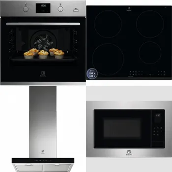 Set domácích spotřebičů ELECTROLUX KODGH70TX + ELECTROLUX LIR60433B + ELECTROLUX LFT766X + ELECTROLUX EMS4253TEX