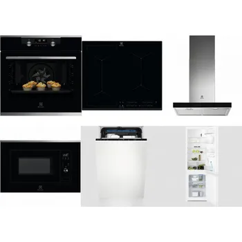 Set domácích spotřebičů ELECTROLUX KODDP77X + ELECTROLUX EIV634 + ELECTROLUX LFT766X + ELECTROLUX LMS2203EMX + ELECTROLUX EEM23100L + ELECTROLUX LNT3LF18S