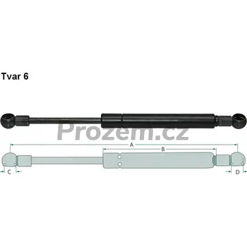 Karosérie Plynová vzpěra 505/260 mm, 500 N, na dveře pro Massey Ferguson, 3380149M2