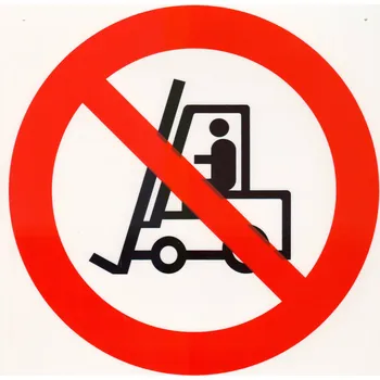 Značení Symbol - zákaz provozu vozíků (plastová tabulka 210x210 mm)