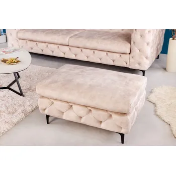 Taburet Taburet - Modern Barock, šampaň