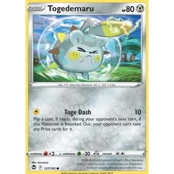 Sběratelská karetní hra Pokémon SIT 127/195 Togedemaru - Silver Tempest Stav: Near Mint, Verze: REVERSE HOLO