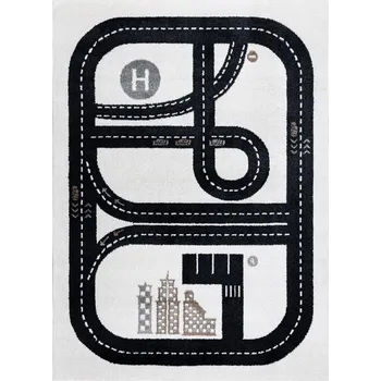 Koberec Dětský kusový koberec Fun Track cream, 80x150, černobílá, dětský pokoj, Dywany Łuszczów - 1 rok na vrácení + DOPRAVA ZDARMA k Vám i zpět