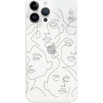 Pouzdro na mobilní telefon Matný transparentní kryt s abstraktním motivem pro iPhone 13 Pro - čirý