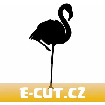 Samolepicí dekorace na vozidlo Samolepka Plameňák - 7x15