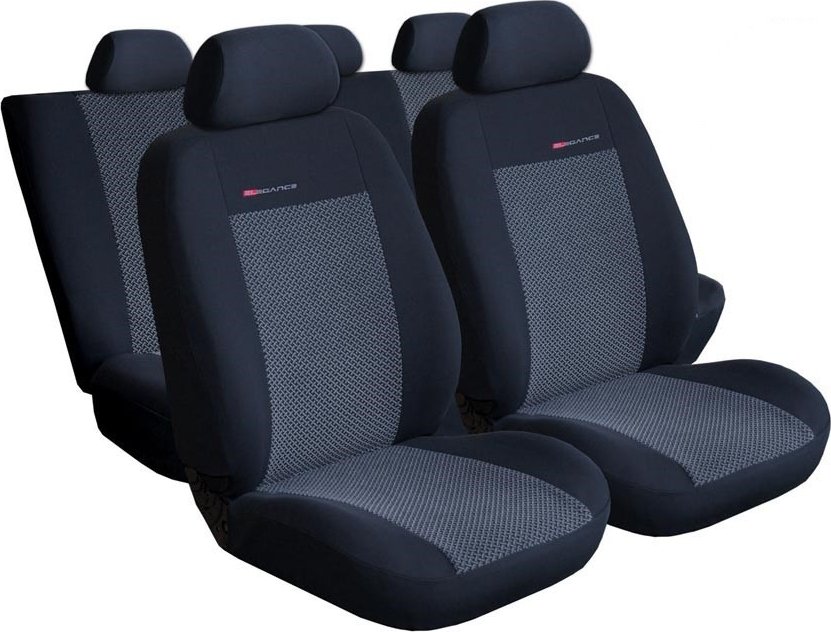 Autopotahy Lux style na Škoda Yeti, 5 míst, do roku 2015, barva šedo černá