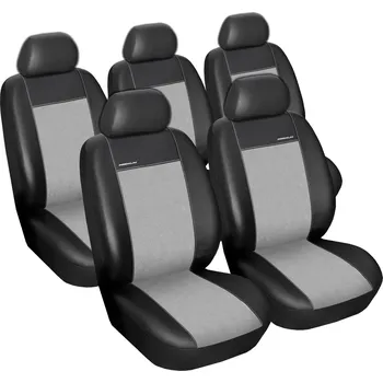 Potah sedadla Autopotahy Volkswagen Sharan, 5 míst, od r. 1995 - 2010, Eco Lux barva šedá/černá